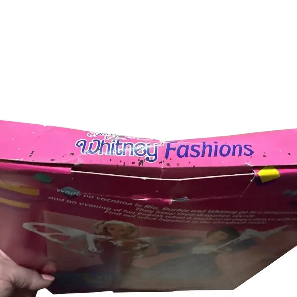 Vintage 1986 Barbie Jewel Secrets Whitney Fashion Storybook NIB Damaged Box